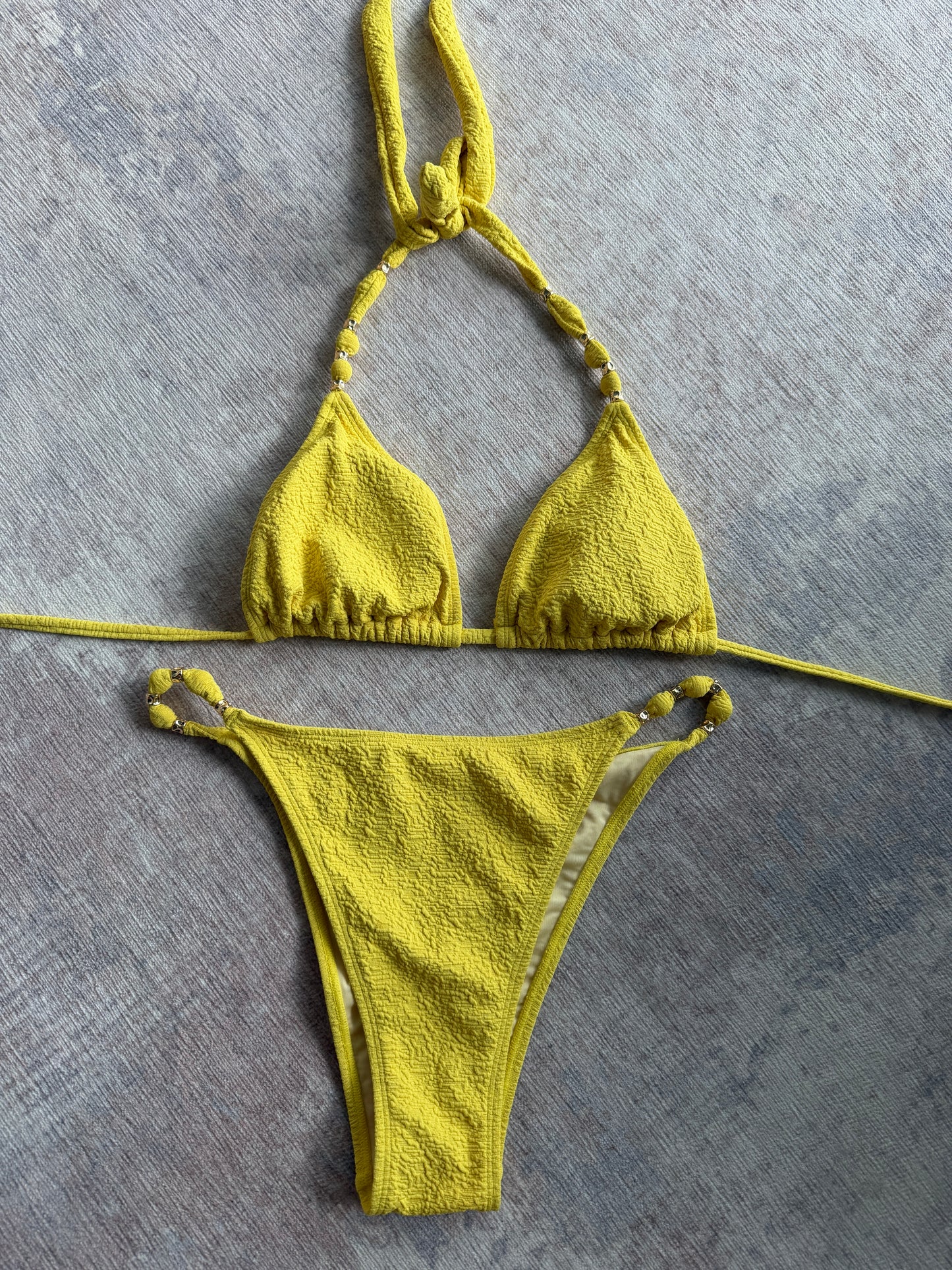 Neon yellow bikini