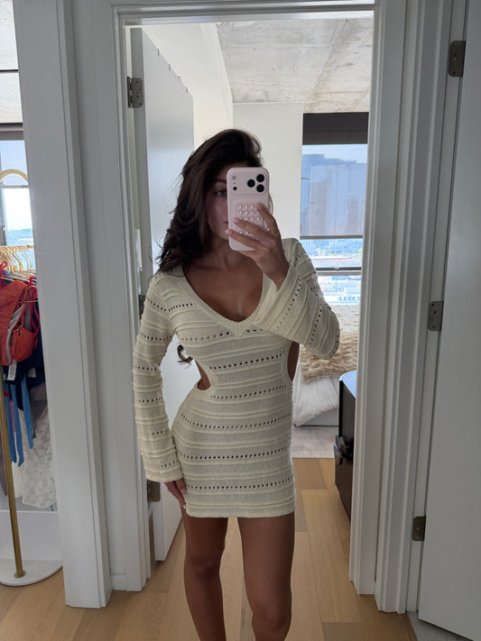 Beige Cover-Up Dress