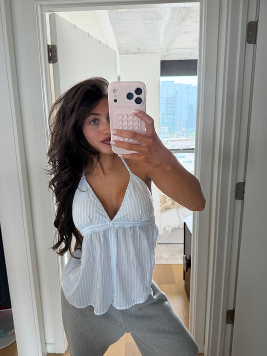 Blue Halter Top