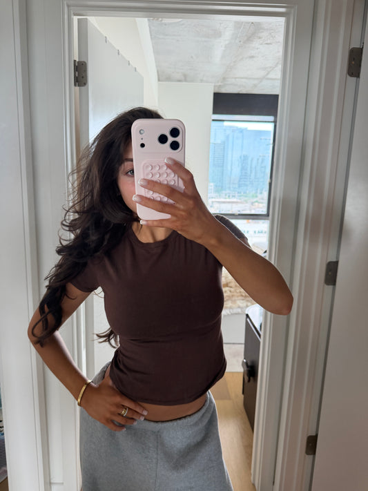 Brown Tshirt Top