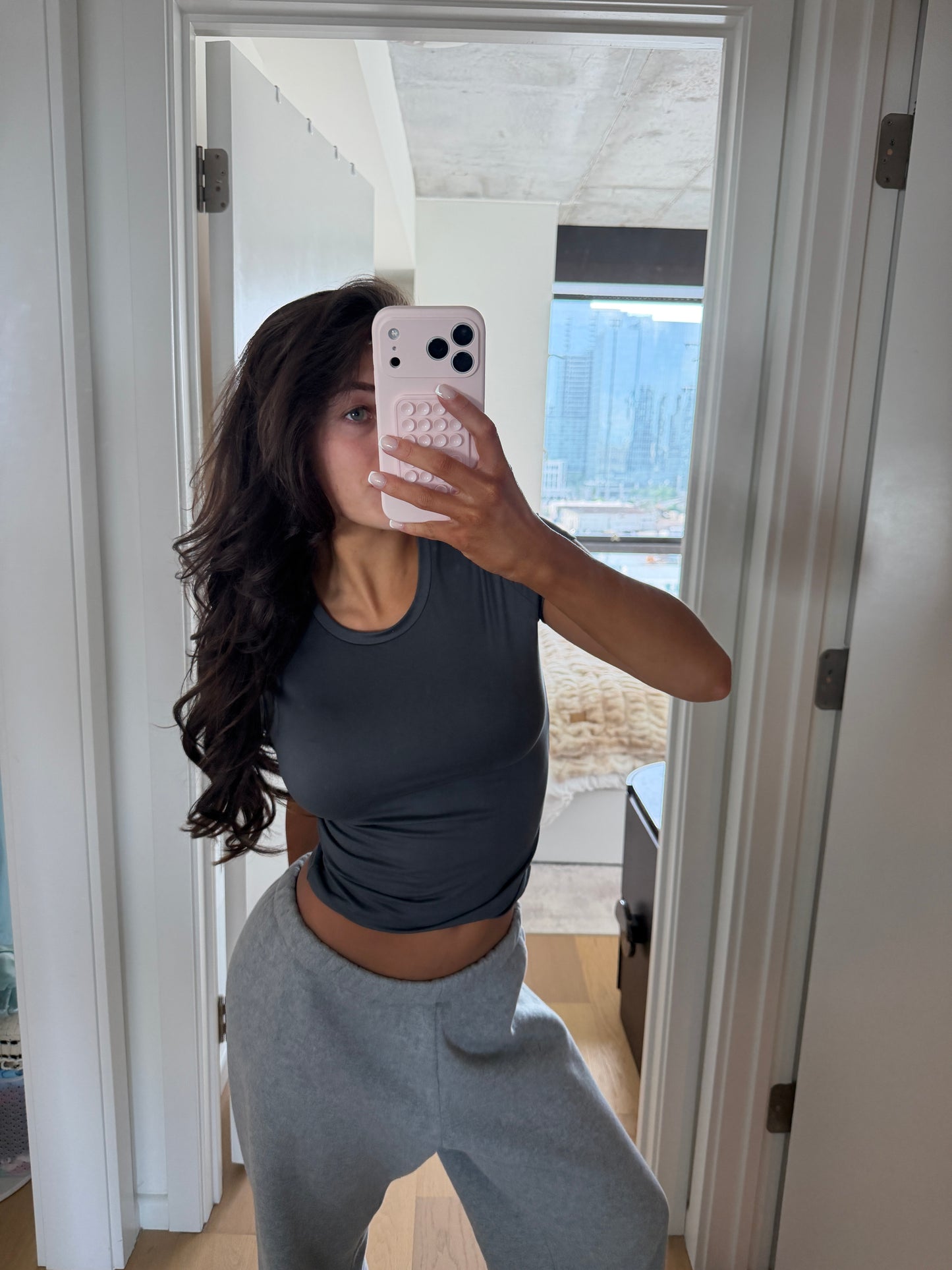 Grey Tshirt Top