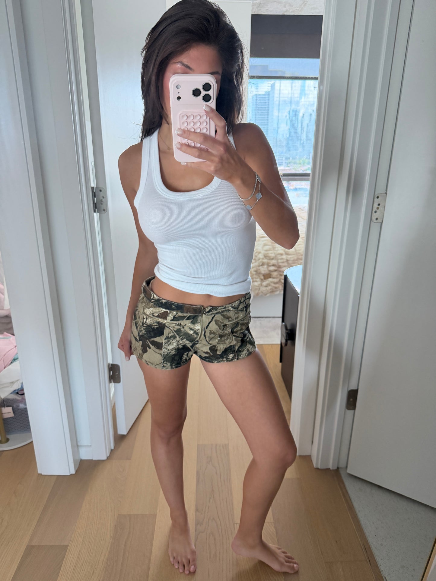 Camo mini shorts