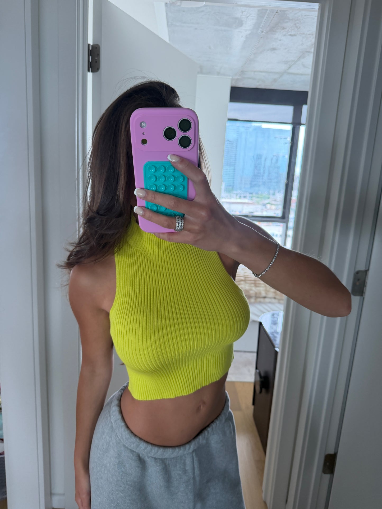 Neon Green Turtle neck