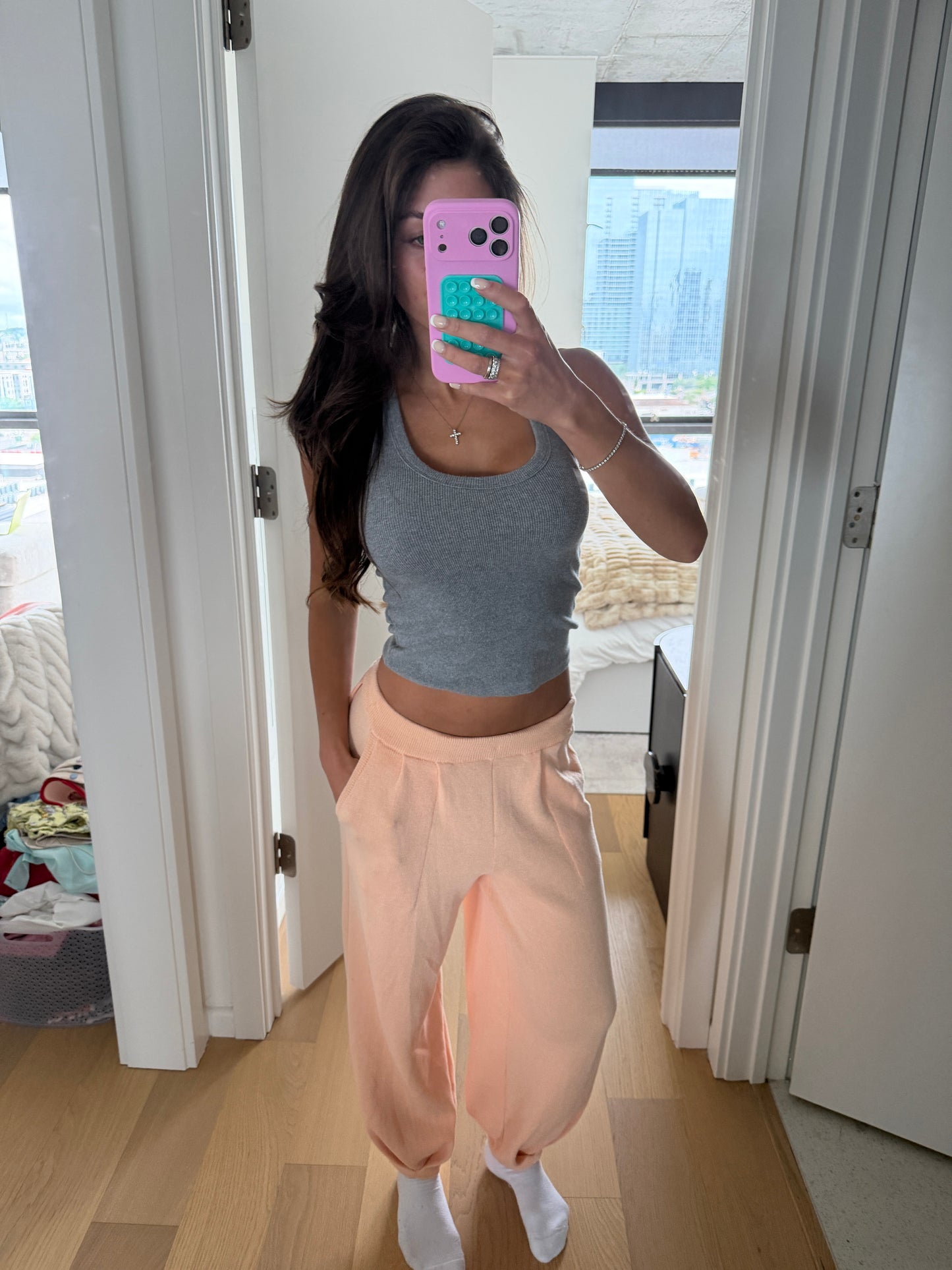 Orange joggers